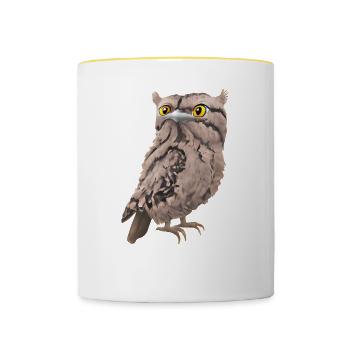 Potoo - the night hunter - Contrasting Mug - white/yellow - Front