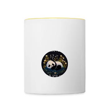 So müde wie Heute war ich seit Gestern nicht mehr - Tasse zweifarbig - Weiß/Gelb - Vorne
