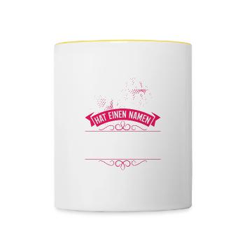 CORNELIA - Chaos - Tasse zweifarbig - Weiß/Gelb - Vorne
