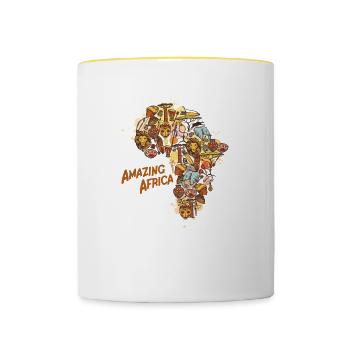 Amazing Africa - Contrasting Mug - white/yellow - Front