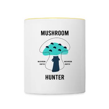 Légumes amoureux de la nature - Mug contrasté - blanc/jaune - Devant