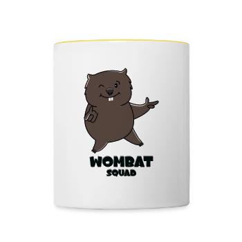 Citation ironique de Wombat Squad : Wilderness - Mug contrasté - blanc/jaune - Devant