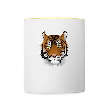 tiger - Contrasting Mug - white/yellow - Front