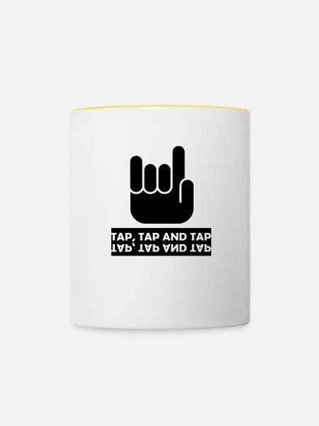 cursor - Tasse zweifarbig - Weiß/Gelb