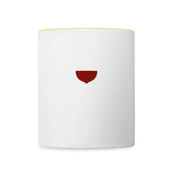 Winzer Wein Weinbauer Rotwein Geschenk - Tasse zweifarbig - Weiß/Gelb - Vorne