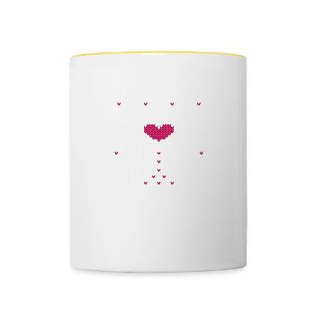 Noël orignal drôle cadeau de Noël - Mug contrasté - blanc/jaune - Devant