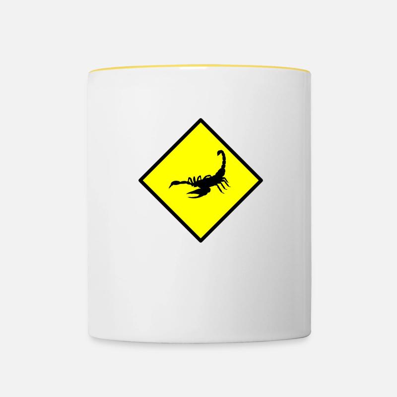 Scorpion - Mug contrasté - blanc/jaune