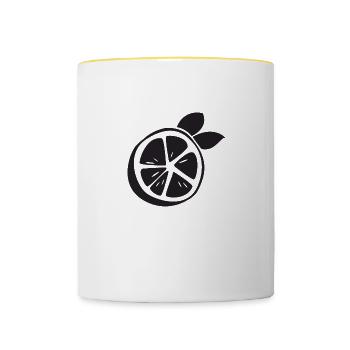 lemon - Contrasting Mug - white/yellow - Front