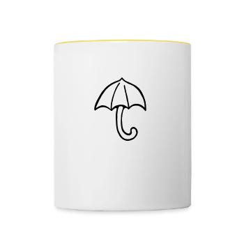 Umbrella - Contrasting Mug - white/yellow - Front
