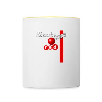 Boccia Team Rot - Tasse zweifarbig - Weiß/Gelb - Vorne