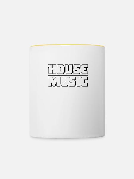 HOUSE - Tasse zweifarbig - Weiß/Gelb