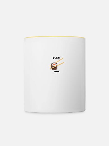 SUSHI TIME - Tasse zweifarbig - Weiß/Gelb
