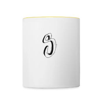 s - Tasse zweifarbig - Weiß/Gelb - Vorne