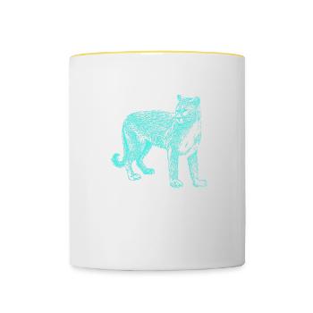 panther - Contrasting Mug - white/yellow - Front