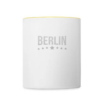 Berlin - Tasse zweifarbig - Weiß/Gelb - Vorne
