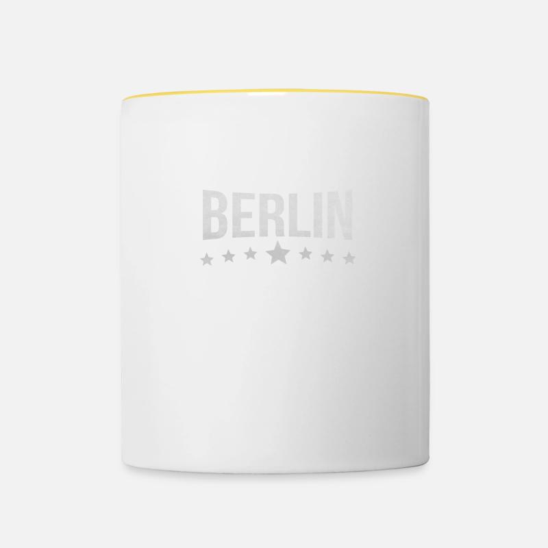 Berlin - Mug contrasté - blanc/jaune