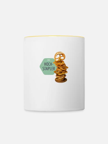 Hochstapler - Tasse zweifarbig - Weiß/Gelb