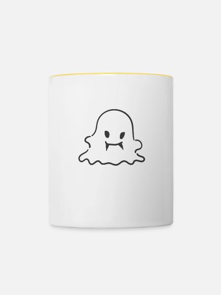 Geist - Tasse zweifarbig - Weiß/Gelb