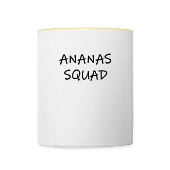 Ananas Ananassquad obst - Tasse zweifarbig - Weiß/Gelb - Vorne
