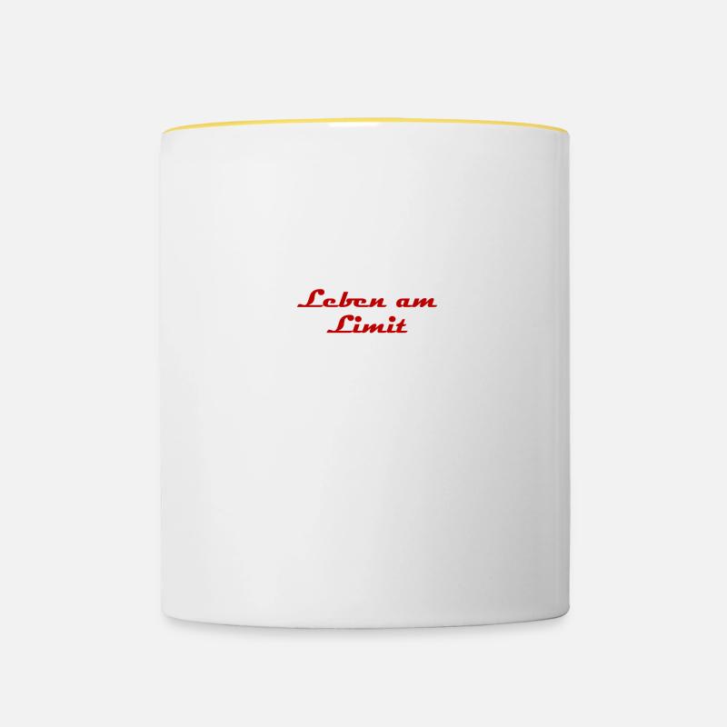 Profession de moniteur de conduite - la vie à la limite - Mug contrasté - blanc/jaune