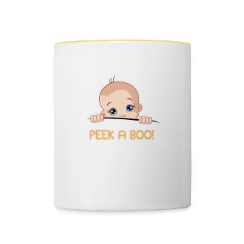 Guck-Guck - Tasse zweifarbig - Weiß/Gelb - Vorne