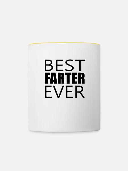 bester Farter aller Zeiten - Tasse zweifarbig - Weiß/Gelb