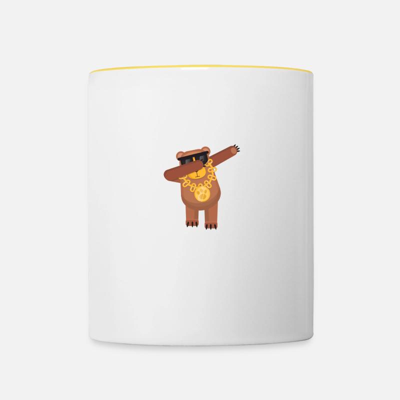 porter - Mug contrasté - blanc/jaune