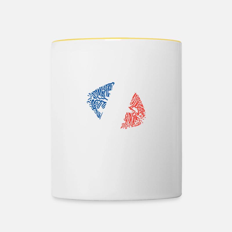 Baiser de France - Mug contrasté - blanc/jaune
