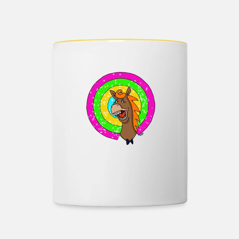 Ida bizarre - Mug contrasté - blanc/jaune