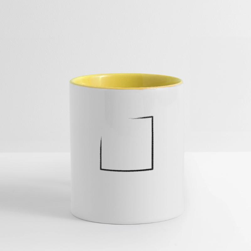 Weathered rectangular frame Contrasting Mug