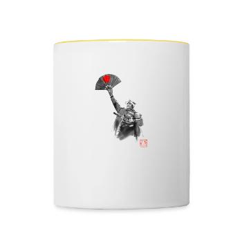 Kopf hoch, Shogun - Tasse zweifarbig - Weiß/Gelb - Vorne