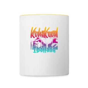 Koh Kood Thaïlande - Mug contrasté - blanc/jaune - Devant
