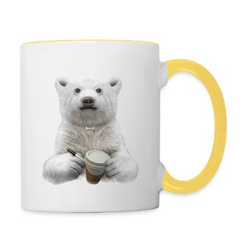 BARISTA (EBENE) - Tasse zweifarbig - Weiß/Gelb - Rechts