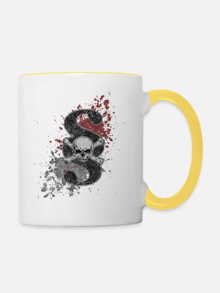 Paragraph Jolly Roger - Tasse zweifarbig - Weiß/Gelb