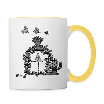 Magic Gate Coma - Le gardien d'Orbis - Mug contrasté - blanc/jaune - Droite