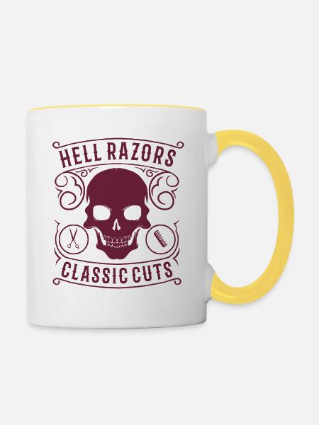 HellRazors - Tasse zweifarbig - Weiß/Gelb
