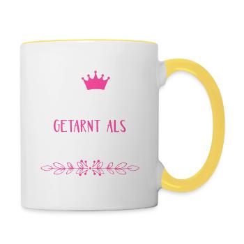 Landwirtin Shirt · Landwirtschaft · Prinzessin - Tasse zweifarbig - Weiß/Gelb - Rechts