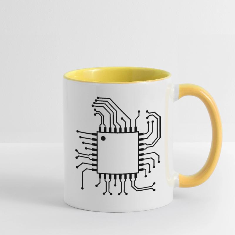 Electronics microcontroller FPGA circuit electrot Contrasting Mug
