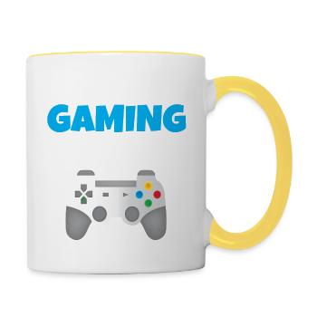 Gamer Child - Contrasting Mug - white/yellow - Right