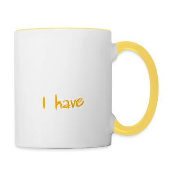 Agriculture shirt · farm · not alone - Contrasting Mug - white/yellow - Right