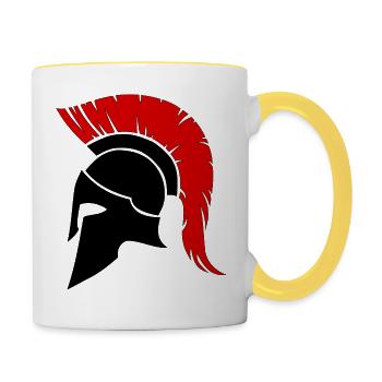 spartiate - Mug contrasté - blanc/jaune - Droite