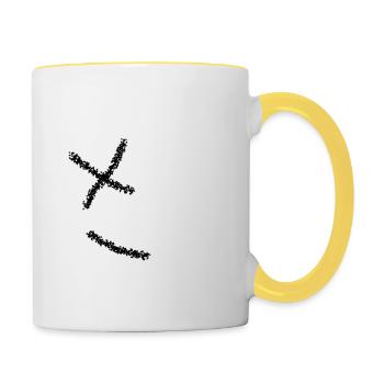 Christmas marshmallow - Contrasting Mug - white/yellow - Right