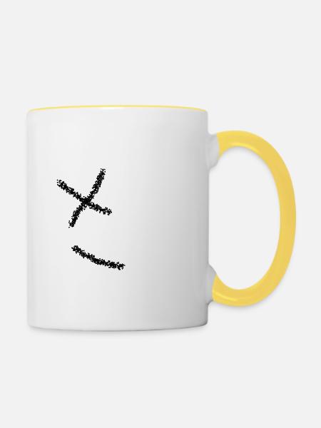 Weihnachts Marshmallow - Tasse zweifarbig - Weiß/Gelb