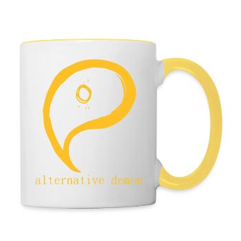 alternative demon - Contrasting Mug - white/yellow - Right