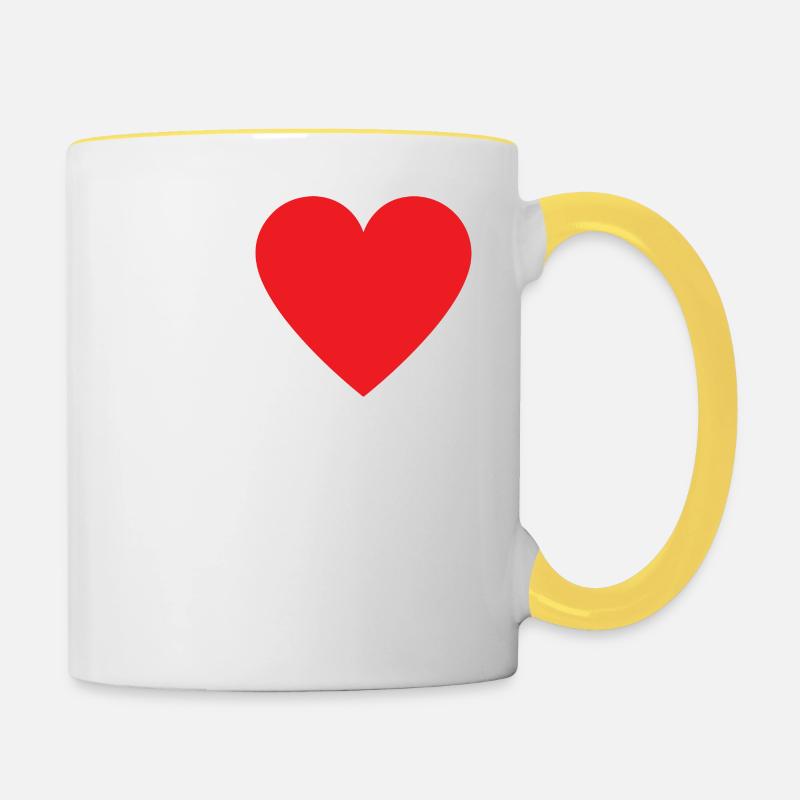 I LOVE LA - Contrasting Mug - white/yellow