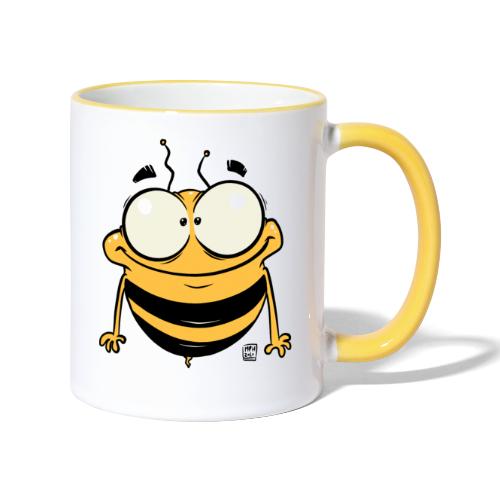 Biene fröhlich - Tasse zweifarbig
