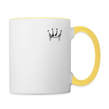 Crown toned - Contrasting Mug - white/yellow - Right
