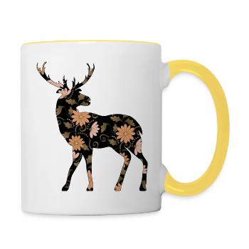 Deer - Contrasting Mug - white/yellow - Right
