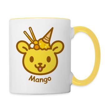 Eisbär Mango - Tasse zweifarbig - Weiß/Gelb - Rechts