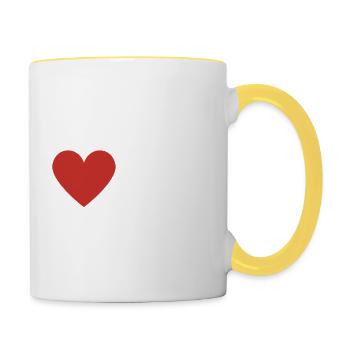 Girls love my swag - Tasse zweifarbig - Weiß/Gelb - Rechts